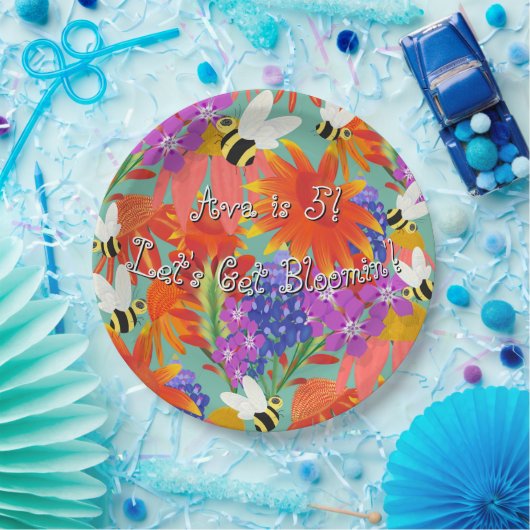 Buzz unter Blooms-Mint-Wiese Pappteller (Party)