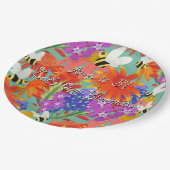 Buzz unter Blooms-Mint-Wiese Pappteller (Schrägansicht)