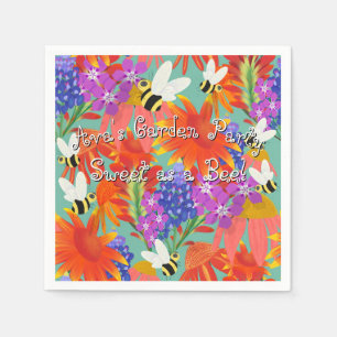 Buzz unter Blooms-Mint-Wiese Serviette