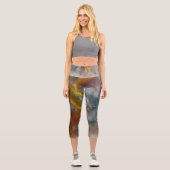 "Buzz" von Ramona Walach Capri Leggings (Vorderseite)