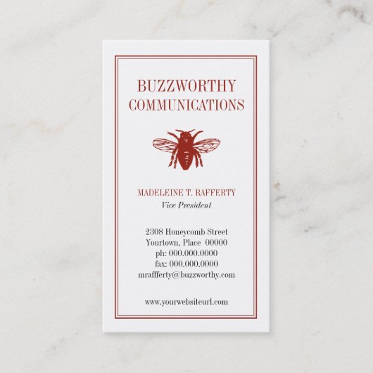 Buzzable Business Card Visitenkarte (Vorderseite)