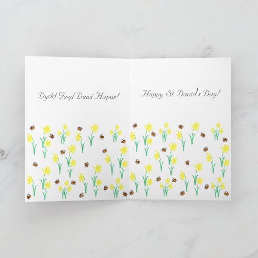 BuzzAboutBees glücklichen St David Tag Karte (Innenseite)