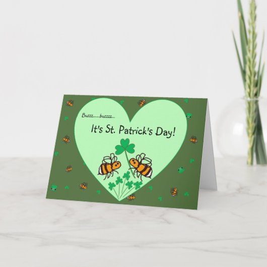 BuzzAboutBees St Patrick Tagesgrußkarte Karte (Vorderseite)