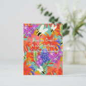 BuzzAmongBlooms_Editable Kinder Postkarte (Stehend Vorderseite)