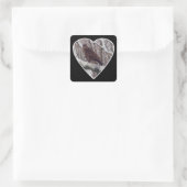 Buzzard auf dem Schneeband in Heart Sticker (Tasche)
