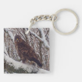 Buzzard auf der Snowy Branch Schlüsselanhänger (Rückseite)