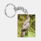 Buzzard auf der Suche nach Gruben Schlüsselanhänger (Vorderseite links)