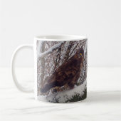 Buzzard auf der Tasse Snowy Branch (Links)
