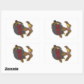 Buzzard Bomb und Pick Rechteckiger Aufkleber (Blatt)