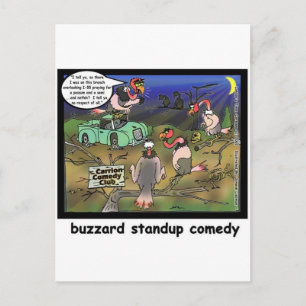 Buzzard Comedy Clubs Funny Cartoon Geschenke & T-S Postkarte