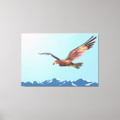Buzzard Flying Leinwanddruck (Vorderseite)