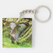 Buzzard Stretching Flügel Schlüsselring (Rückseite)