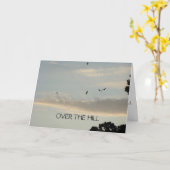 Buzzards & Abend Sky, über der HILLE Geburtstag Karte (Gelbe Blume)