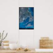 Buzzards Bay, Massachusetts Satellitenposter Poster (Küche)