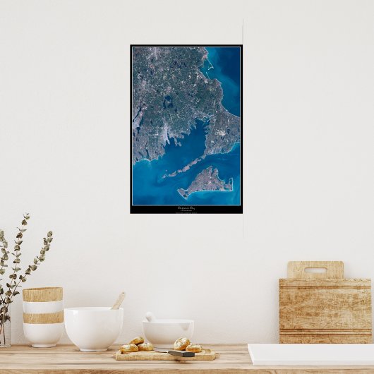Buzzards Bay, Massachusetts Satellitenposter Poster (Küche)