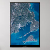 Buzzards Bay, Massachusetts Satellitenposter Poster (Vorne)