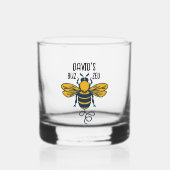 "Buzzed" mit Bienenstockglas Whiskyglas (Vorderseite)