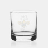 "Buzzed" mit Bienenstockglas Whiskyglas (Rückseite)