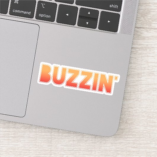 BUZZIN' Manchester Slang Dialect Aufkleber (Detail)