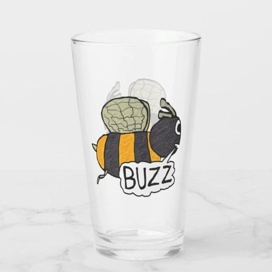 Buzzing Bee Glas (Rückseite)