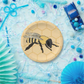 Buzzing Bee Honeycomb Beehive Pappteller (Party)