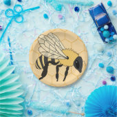 Buzzing Bee Honeycomb Beehive Pappteller (Party)