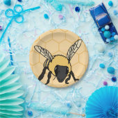 Buzzing Bee Honeycomb Beehive Pappteller (Party)