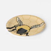 Buzzing Bee Honeycomb Beehive Pappteller (Schrägansicht)