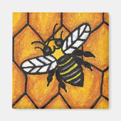 Buzzing Bee on Honeycomb Magnet (Vorne)
