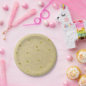Buzzing Bees Baby Shower Gold Pappteller (Party)