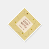 Buzzing Bees Satin Gold Baby Dusche Serviette (Ecke)