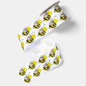Buzzing Bees Yellow Bumblebee Honey Bee Insect Satinband (Rückseite)