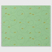 Buzzing Bienen Golden Honey Seamless Geschenkpapier (Flach)