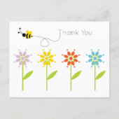 Buzzing Bumblebee Danke Postkarte (Vorderseite)