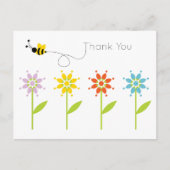 Buzzing Bumblebee Danke Postkarte (Vorderseite)