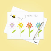 Buzzing Bumblebee Danke Postkarte