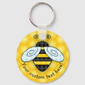 Buzzing Bumblebee Honeycomb Icon Schlüsselanhänger (Vorderseite)