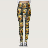 "Buzzing Dreams: Sonnenblumen Bee Dreamcatcher" Leggings (Vorderseite)