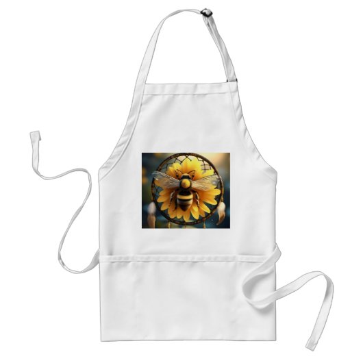 "Buzzing Dreams: Sonnenblumen Bee Dreamcatcher" Schürze (Vorne)