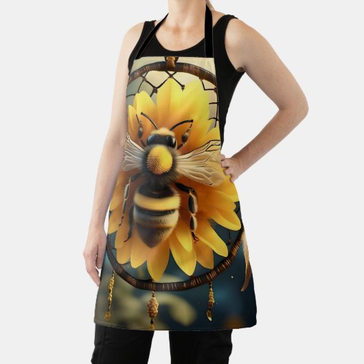 "Buzzing Dreams: Sonnenblumen Bee Dreamcatcher" Schürze (InSitu)