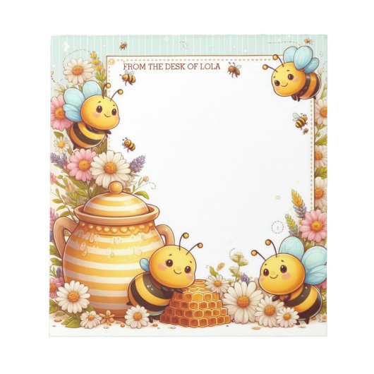 Buzzing Honey Bee Notizblock (Vorderseite)
