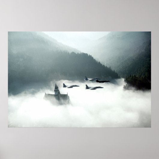 Buzzing Neuschwanstein Poster (Vorne)