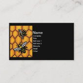 Buzzing Niedliche Bienen Honeycomb Visitenkarte (Vorderseite)