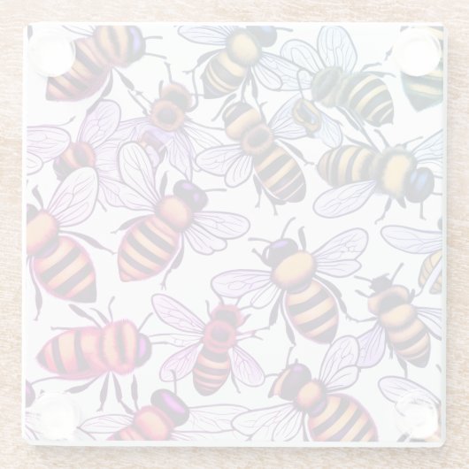 Buzzing with bees glasuntersetzer (Rückseite)