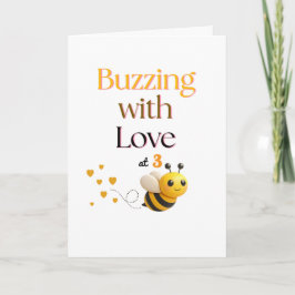 Buzzing with Love Birthday Card – Sweet Bee Design Karte
