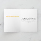 Buzzing with Love Birthday Card – Sweet Bee Design Karte (Innenseite)