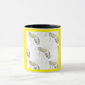Buzzing with Style – Bee Illustration Ceramic Mug Tasse (Zentrum)