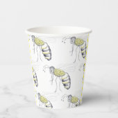 Buzzing with Style – Bee Illustration cups Pappbecher (Vorderseite)