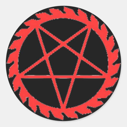 Buzzsaw Pentagramm Sticker (Vorderseite)