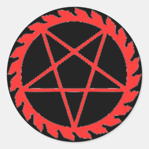 Buzzsaw Pentagramm Sticker